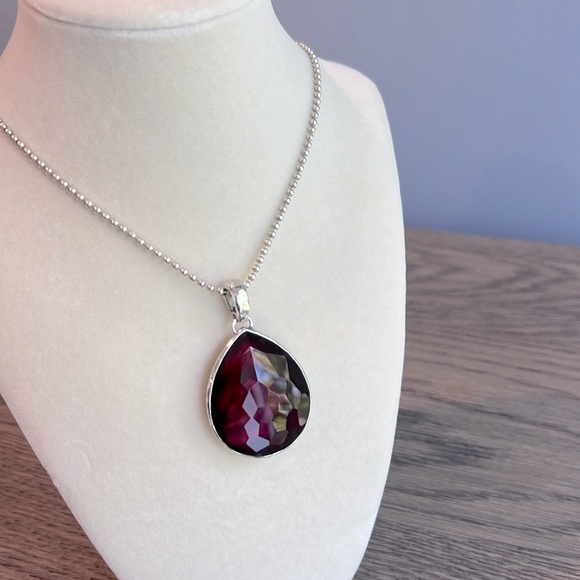 Ippolita Jumbo Teardrop Pendant - Amethyst Pyrite and Mother of Pearl Doublet - Picture 3 of 7